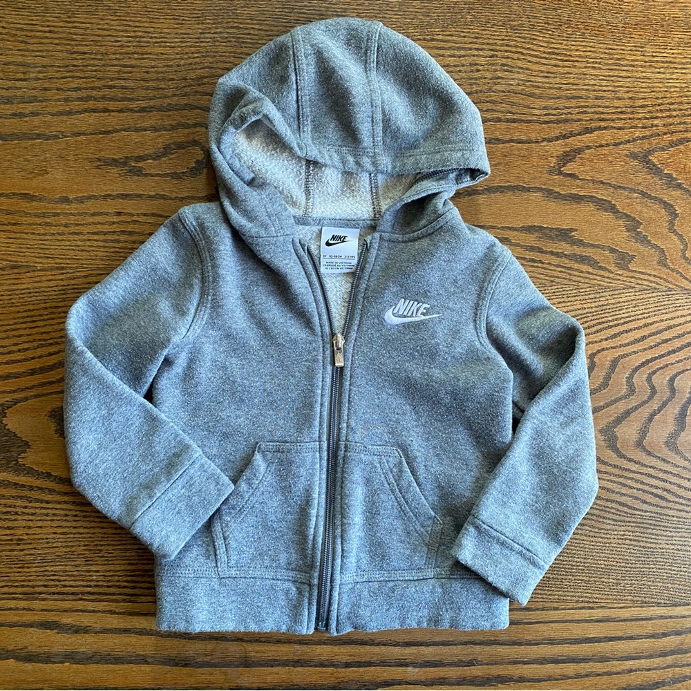 Nike Kids Heather Gray Full Zip Hoodie